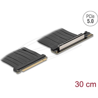 Delock PCI Expressz riser kártya 5.0 x16 apa - x16 szlot kábellel 30 cm