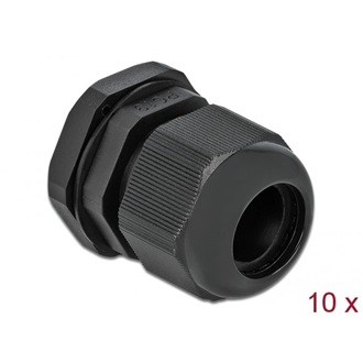 Delock PG19 tömszelence 10 db. fekete