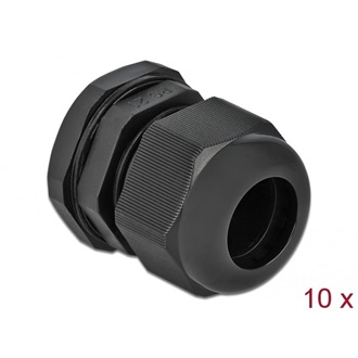 Delock PG21 tömszelence 10 db. fekete