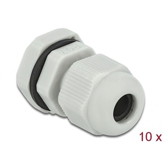 Delock PG7 tömszelence 10 db. szürke