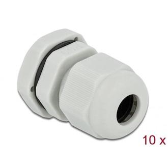Delock PG9 tömszelence 10 db. szürke