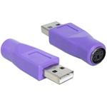 Delock PS/2 -> USB-A 2.0 F/M adapter lila
