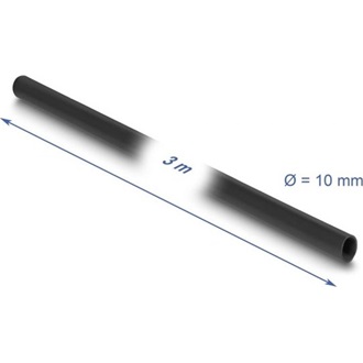 Delock PVC szigetelő borító cső 3 m x 10 mm fekete