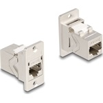 Delock Panel tartó RJ45 Keystone modul kapcsoló anya - anya Cat.6A fém kúpos