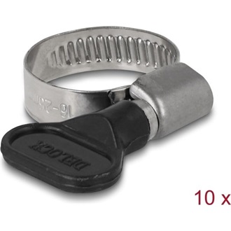 Delock Pillangó tömlő bilincs 16 - 25 mm 10 db. Fekete