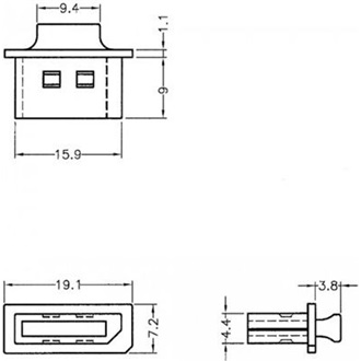 Delock Porvédő DisplayPort típusú kimenethez fogantyúval 10 db áttetsző
