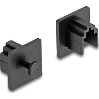 Delock Porvédő RJ10 típusú kimenethez fogantyúval 10 db fekete