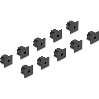 Delock Porvédő RJ12 kimenethez fogantyú nélkül 10 darab fekete