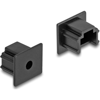 Delock Porvédő RJ12 kimenethez fogantyú nélkül 10 darab fekete