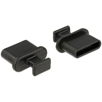 Delock USB-C - USB-C védődugó fekete 10db