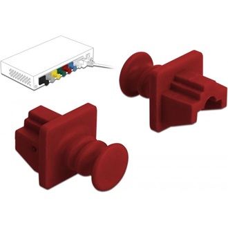 Delock Porvédő az RJ45 hüvely, 10 darab piros