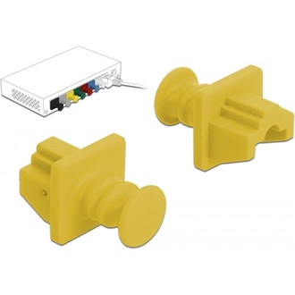 Delock Porvédő az RJ45 hüvely, 10 darab sárga