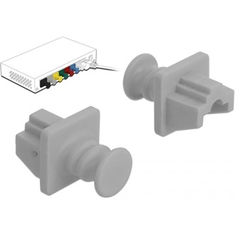 Delock Porvédő az RJ45 hüvely, 10 darab szürke