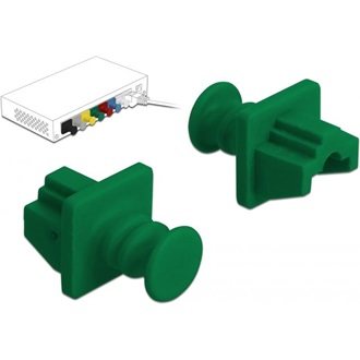 Delock Porvédő az RJ45 hüvely, 10 darab zöld