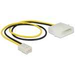 Delock Molex Power 4pin -> Power 3pin M/F tápkábel 0.3m FAN