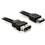 Delock eSATAp M/F adatkábel hosszabbító 1m fekete