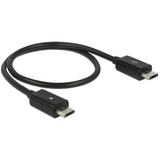 Delock USB micro B M/M töltő kábel 0.3m OTG fekete