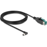 Delock PoweredUSB kábel apa 12 V - DC 5,5 x 2,1 mm apa ívelt 3 m