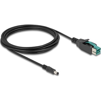 Delock PoweredUSB kábel apa 12 V - DC 5,5 x 2,5 mm apa 3 m