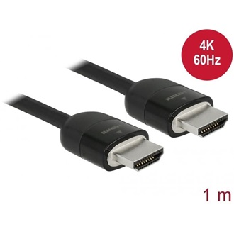 Delock Premium HDMI 2.0 -> HDMI 2.0 M/M video kábel 1m fekete