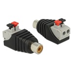 Delock RCA -> Terminal block 2pin F/F adapter fekete