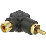 Delock RCA -> RCA M/F adapter fekete 90°