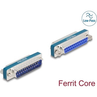 Delock RF/EMI interferencia elnyomó szűrő D-Sub 25 tűs apa   anya aluláteresztő induktívval