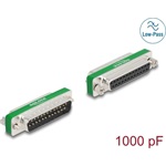 Delock RF/EMI interferencia elnyomó szűrő D-Sub 25 tűs apa   anya aluláteresztő szűrő képességgel