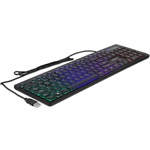 Delock RGB USB német billentyűzet fekete