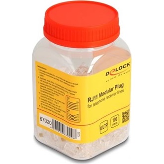 Delock RJ11 Moduláris csatlakozó 100 db.