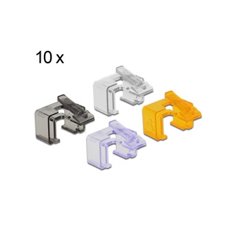 Delock RJ45 clip javító szett színes 40db