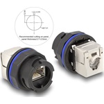 Delock RJ45 Cat.6A beépített csatlakozó LSA kapcsolattal fekete