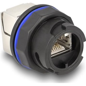 Delock RJ45 Cat.6A beépített csatlakozó LSA kapcsolattal fekete