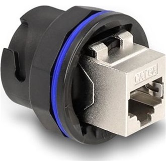 Delock RJ45 Cat.6A beépített csatlakozó fekete