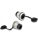 Delock RJ45 Cat.6 beépített csatlakozó porvédelmet biztosító fedéllel