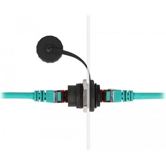 Delock RJ45 Cat.6 beépített csatlakozó védő fedéllel IP67 por- és vízvédelem