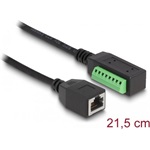 Delock RJ45 CAT5e UTP -> Terminal block 8pin F/F adapter 0.21m fekete
