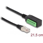 Delock RJ45 CAT5e UTP -> Terminal block 8pin M/F adapter 0.21m fekete