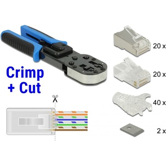 Delock RJ45 Krimpelő+Vágó Eszközkészlet