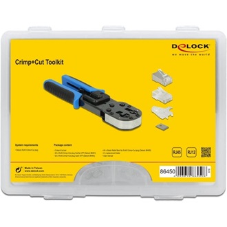 Delock RJ45 Krimpelő+Vágó Eszközkészlet