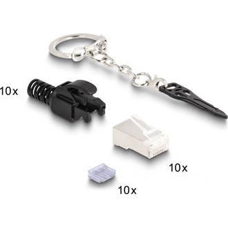 Delock RJ45 Moduláris dugó Cat.6A zárható 10 db szett