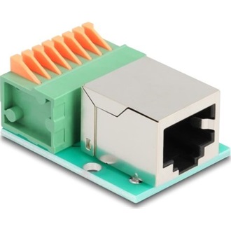 Delock RJ45 anya - Terminal block nyomógombbal Cat.5e