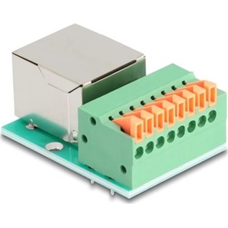 Delock RJ45 anya - Terminal block nyomógombbal Cat.5e