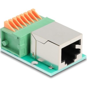 Delock RJ45 anya - Terminal block nyomógombbal Cat.5e
