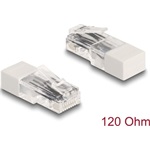 Delock RJ45 apa lezáró rezisztorral 120 Ohm fehér