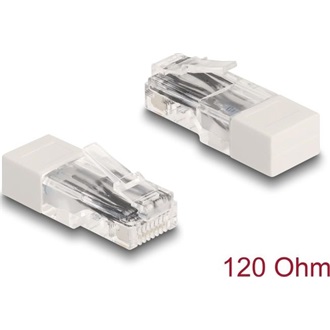 Delock RJ45 apa lezáró rezisztorral 120 Ohm fehér