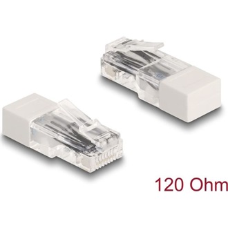 Delock RJ45 apa lezáró rezisztorral 120 Ohm fehér