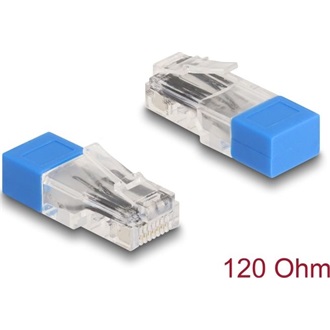 Delock RJ45 apa lezáró rezisztorral 120 Ohm kék