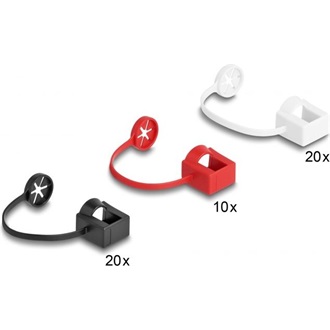 Delock RJ45 apához portakaró rácsatoló fedéllel 50 db. színes szett