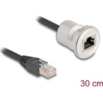 Delock RJ45 beépített anya kábelcsatlakozóval Cat.5e STP 30 cm, alumínium